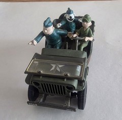 Vintage Beetle Bailey 1/32 Willys Jeep Military Vehicle