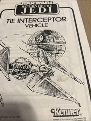 Star Wars Tie Interceptor Vehicle 1983 Vintage Instructions RARE