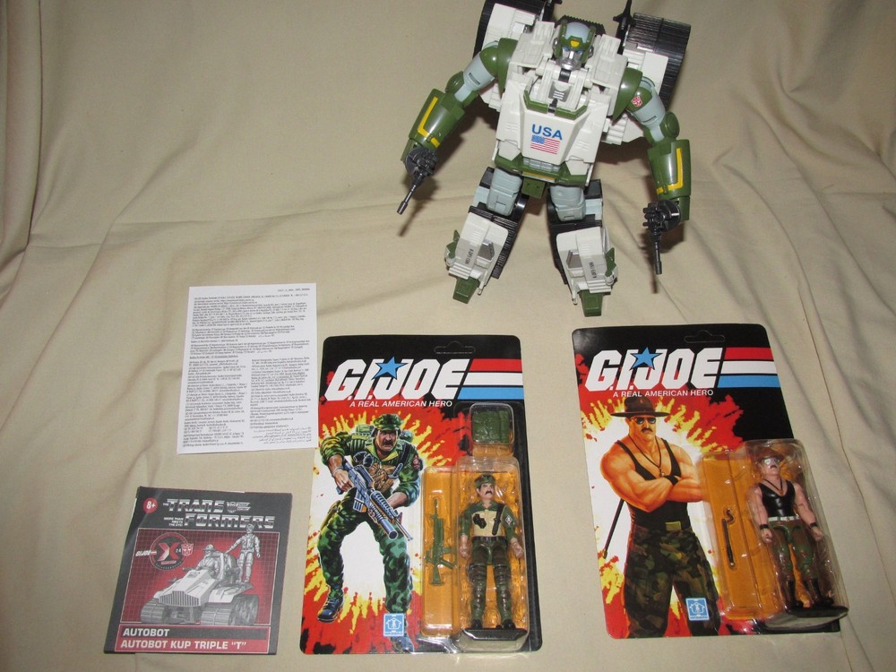Gi Joe Transformers Kup COMPLETE Triple T Tank Figure Leatherneck Sgt. Slaughter