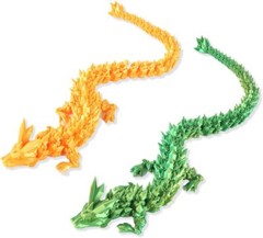 3D Printed Dragon Crystal Articulated Dragon Home/Office Desktop Decoration Toy
