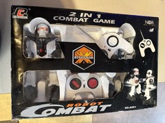 2 Fighting Boxing Battle Robots-2 Controllers RC Set- For Parts Only-Not Working