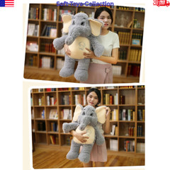 Giant Elephant Plush Toy Soft Stuffed Animal Kids Gift Gray