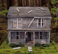 MICHAEL MYERS HOUSE MODEL~HALLOWEEN MOVIE HOUSE DIORAMA~STRODE~HO SCALE BUILT