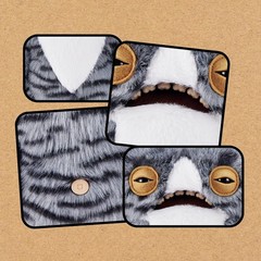 Fuggler 🐱 Alley Cats WIDE-EYED CAT 🐱 NEW 9″ Fast Free Ship! Funny! Ugly! Cute