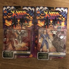 (2) Marvel Comics X-MEN Mutant Armor Series: PROFESSOR XAVIER/Quicksilver W Card