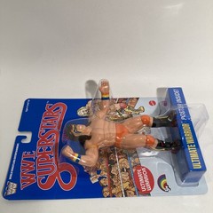 WWE LJN MATTEL SUPERSTARS ULTIMATE WARRIOR 8 IN ACTION FIGURE BLACK & BLUE CARDS