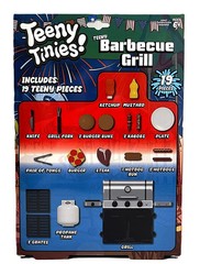 Teeny Tinies MINI BARBECUE GRILL Accessory Pack BBQ 19 Pc. Play Set 4th July NIB