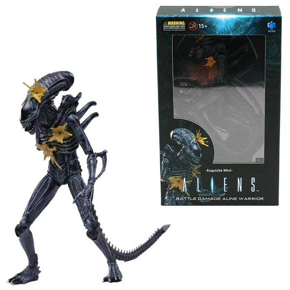 Battle Damage Alien Warrior 1:18 Aliens Action Figure PX Exclusive Hiya Toys