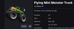 R0BLOX Toy Code – Flying Mini Monster Truck | With Special Effect (Rare Code)