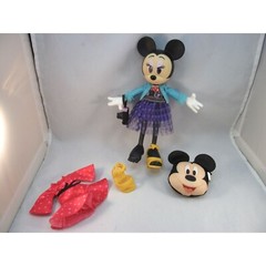 Disney Minnie Mouse Vinyl Plastic Poseable Doll with Accessories
