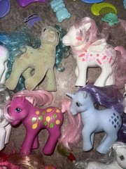 Vintage Lot of 80s Hasbro My Little Pony Dolls W/ Accessories