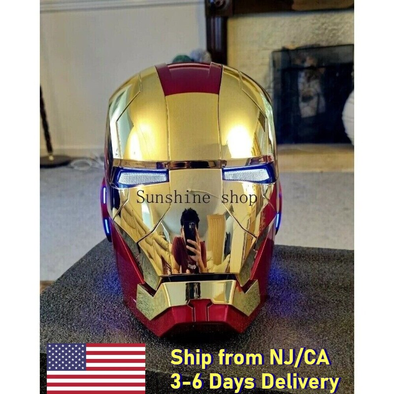 Autoking Iron Man Helmet MK5 1/1 Voice-controlled Mask Transform Cosplay Prop US