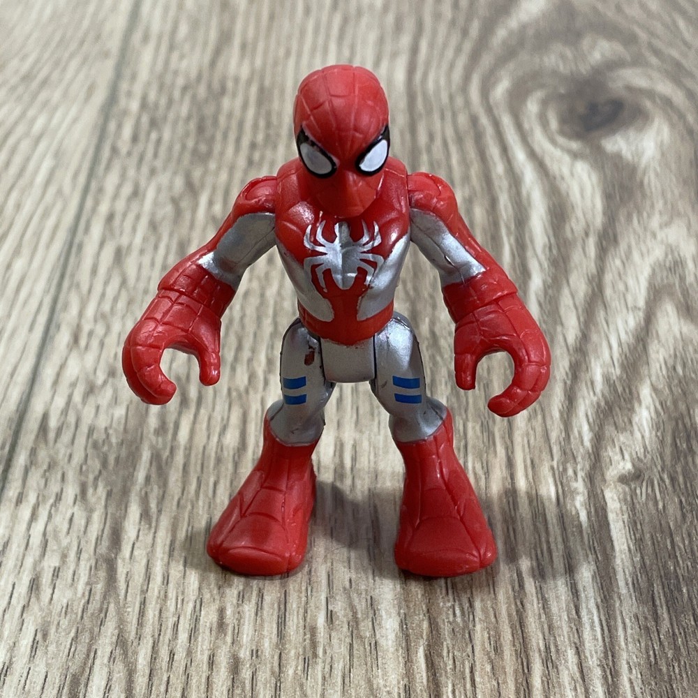 Playskool 2011 Heroes Marvel Super Hero Adventures Spider-man Red Silver Figure