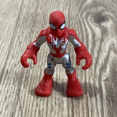 Playskool 2011 Heroes Marvel Super Hero Adventures Spider-man Red Silver Figure