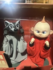Disney Pixar Incredibles Raccoon & Jack Jack 9” Boxing Puppet With Sounds New