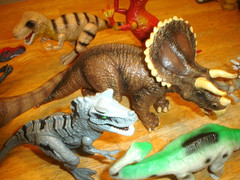 Lot of 18 Plastic Dinosaurs Blip Toys, K&M, Mojo, JMW Sales, Greenbrier Internat