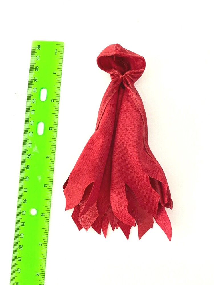 KC-HC-TE-RD: 1/12 Wired Hooded Cape for 6″ ~ 7″ action figures (red, tattered)