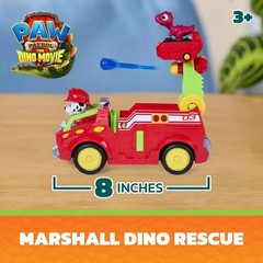 Paw Patrol The Dino Movie MARSHALL DINO RESCUE FIRE TRUCK Figure Dinosaur *READ*