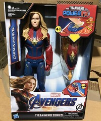 2018 Marvel Avengers Endgame Titan Hero Power FX Captain Marvel Figure Hasbro