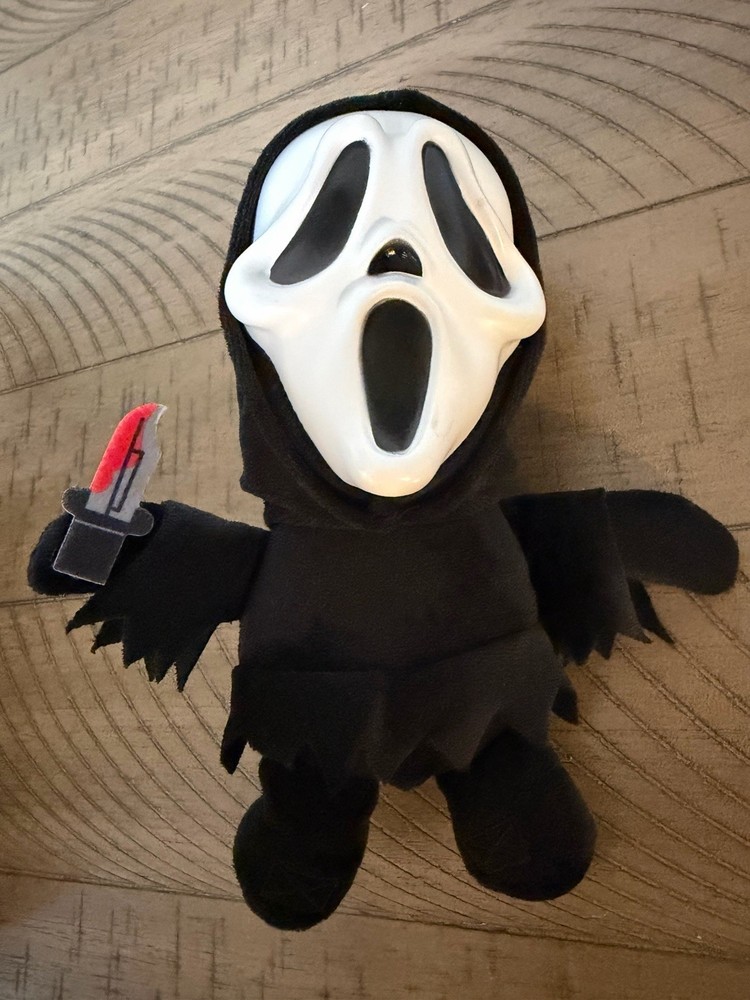 NEW 2026! Culturefly Scream Ghostface 8″ Hard Face Plush w/ Bloody Knife Horror