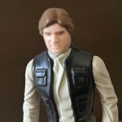 1984 VTG Star Wars Han Solo Plain Collar Trench Coat Endor Action Figure