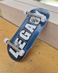 Legacy 34mm Professional Fingerboard BLU Complete Skateboard W/ Keychain Leash