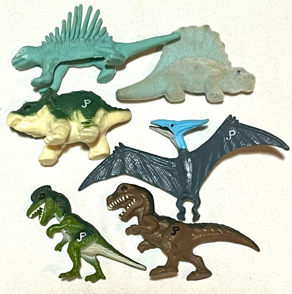 Jurassic Park HATCHLING Series 1 Lot Mini Dinosaur Kenner 1993_T-Rex/Triceratops