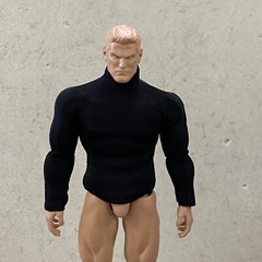 SU-CP-BK: Black Long Sleeve compression shirt for 6″~7″ Muscular Body