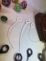 Lot of 20 Beyblade Tops Hasbro Collection Plus Rip Cords And Launchers