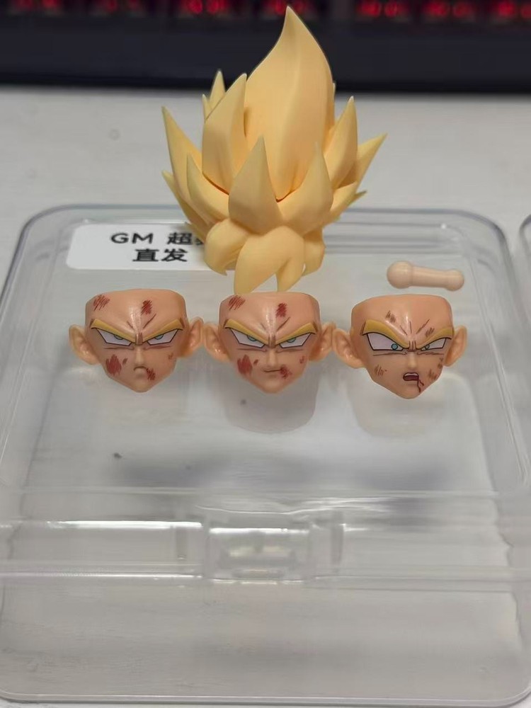 GM Custom Super Saiyan Goku 1/12 shf Yellow hair head Sculpture Kit No Figure