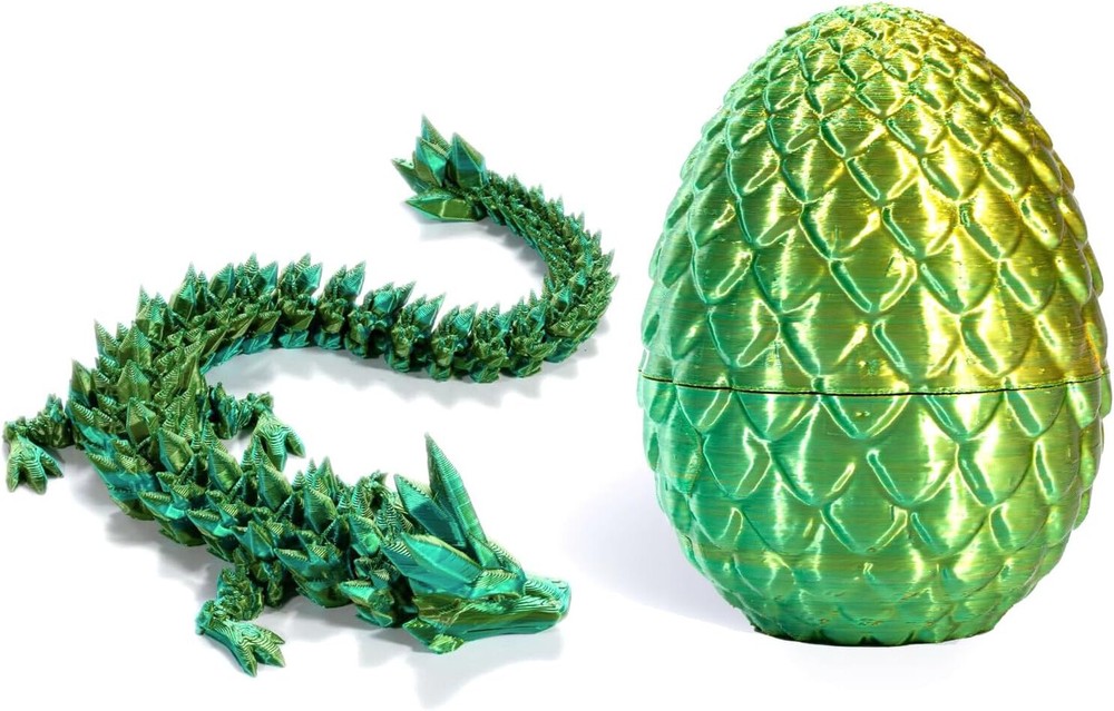 3D Printed Dragon Egg Full Articulated Crystal Dragon Fidget Toy Home Decor Toys