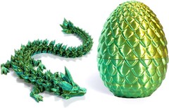 3D Printed Dragon Egg Full Articulated Crystal Dragon Fidget Toy Home Decor Toys