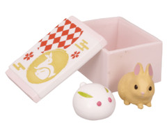 Japanese Blind Box Animal Cute Bunny Trinket Figure Gashapon Food Figure Toy