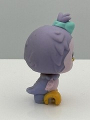 LPS Purple Owl Littlest Pet Shop 924 Bird Bow Pet Toy Hasbro 2007 Yellow Eyes
