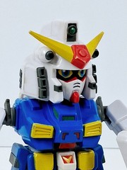 SD Gundam Force 01 Captain Gundam 4″ Action Figure 2004 Bandai Robot Toy & Shiel