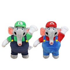 2X Elephant Mario Luigi Super Mario Bros Wonder Plush Toy Stuffed Animal 8″