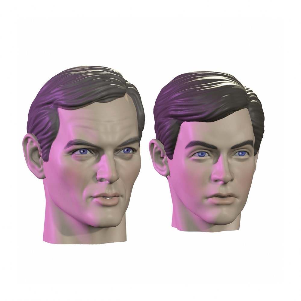 Stately Men Custom Action Figure Heads 1:9 or 1:6 Mego