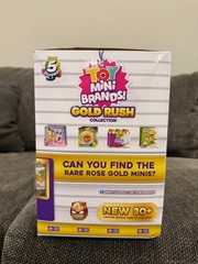 Zuru 5 Surprise Toy Mini Brands Gold Rush Sealed Box of 24 + Collector’s Case