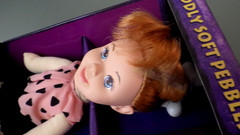 Vtg 1993 Mattel Flintstones CUDDLY PEBBLES 12″ TV / Movie Character Doll Figure