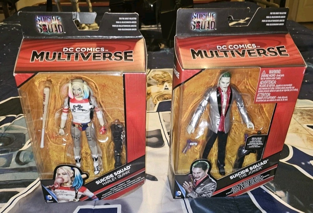 2016 Mattel DC Multiverse Suicide Squad Harley Quinn & Joker 6″ Figure New Croc