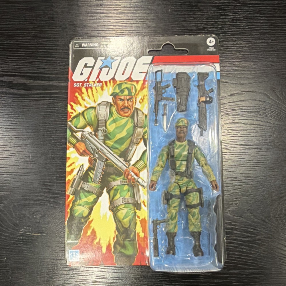 G.I. Joe Sgt. Stalker Action Figure Boxed with Gun, Knife, Rifle, Holster