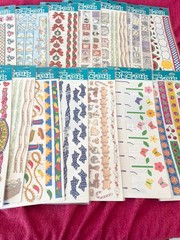 Lot of 100 vintage Frances Meyer Stickers Sheets. Factory sealed. Scrapbooking