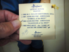 1982 JOHN WAYNE #2981 “GUARDIAN OF THE WEST” EFFANBEE ORIGINAL BOX PAPERS MINT