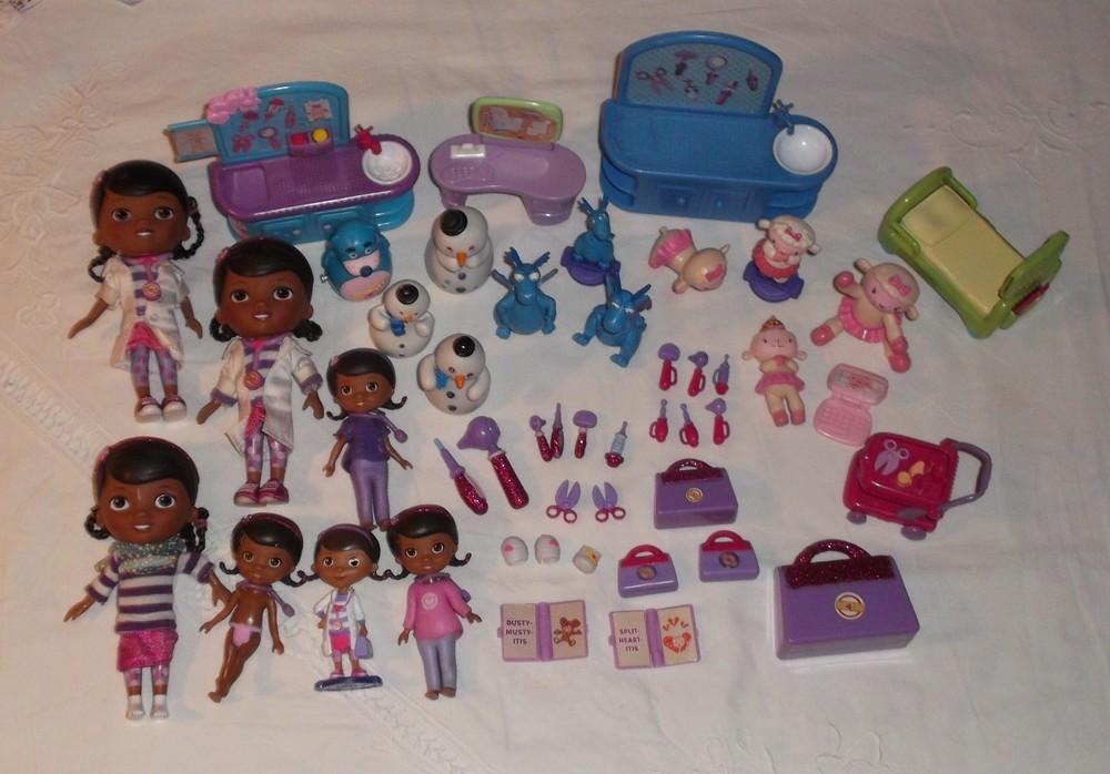 Lot of Doc McStuffins Dolls, Medical Accessories & Other Toys – Over 40 Pieces