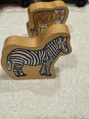 Thomas Wooden Railway Thomas Circus Tiger Elephant Zebra Red Yellow Car SeeVideo