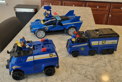 PAW Patrol Toy Car Chase Mighty Pups Police Blue Car Truck Lights Sound Lot of 3