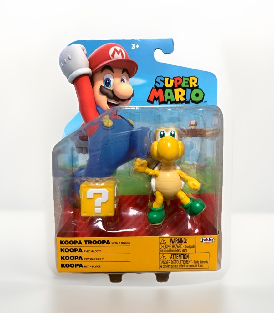 NEW Jakks Pacific KOOPA TROOPA w/? BLOCK Nintendo Super Mario 4in Action Figure