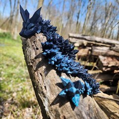3D Printed Articulating Crystal Dragon – Mythical Fantasy Decor, Customizable,