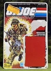 Vintage 1985 G.I. Joe FOOTLOOSE v1 Full UNCUT File Card Back GI 85 G.I.Joe ARAH