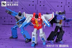 IN STOCK Galaxy Toys Starscream Skywarp Thundercracker Mini 12-14 Figure 8CM